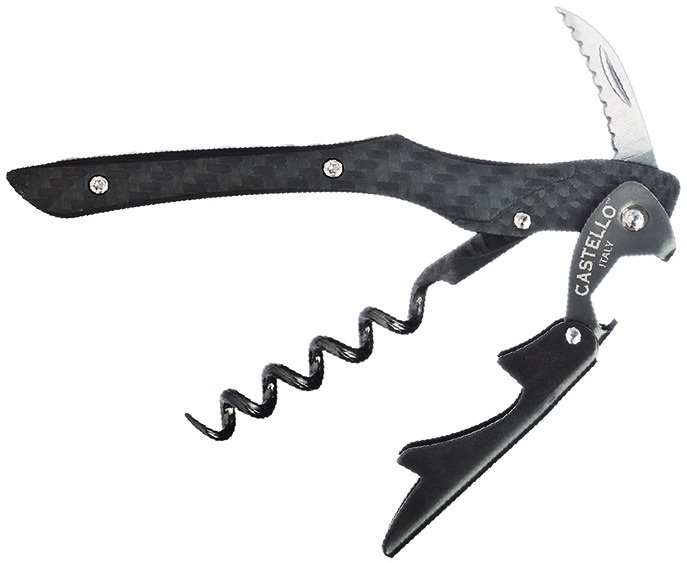 3148 Castello Carbon Fiber Handle in Silver Gift Box