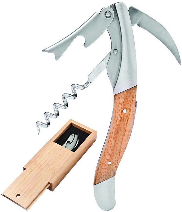 3289SET Michelangelo Waiter’s Corkscrew with Bamboo Handle