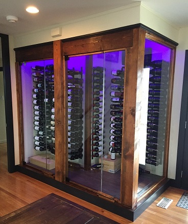 Kelowna residence with Label View wine racking & KoolR cooling unit