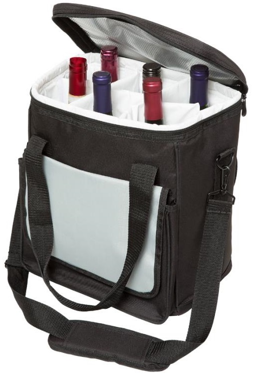 8482 Six-Bottle Shoulder-Strap Wine Tote